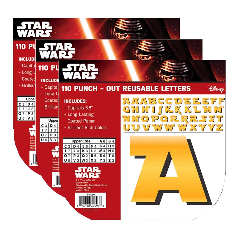 Star Wars Deco 4" Letters, 110 Per Pack, 3 Packs