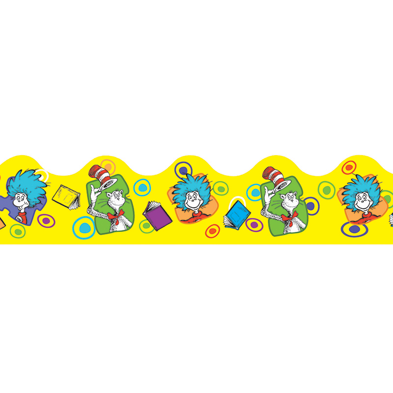 Dr. Seuss Yellow Extra Wide Die Cut Deco Trim, 37 Feet