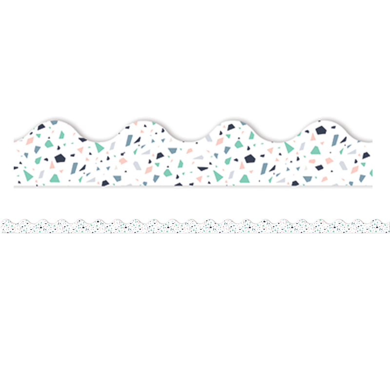 Simply Sassy White Terrazzo Deco Trim, 37 Feet