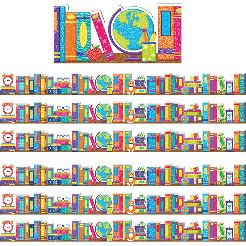 Color My World Books Extra Wide Deco Trim, 37 Feet Per Pack, 6 Packs