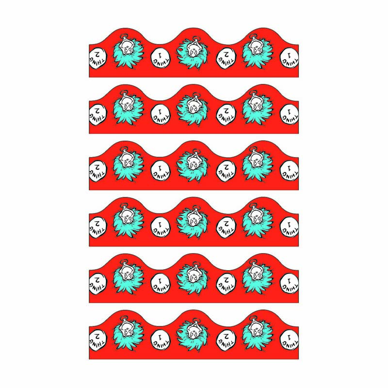 Dr. Seuss Thing 1 & 2 Deco Trim, 37 Feet Per Pack, 6 Packs