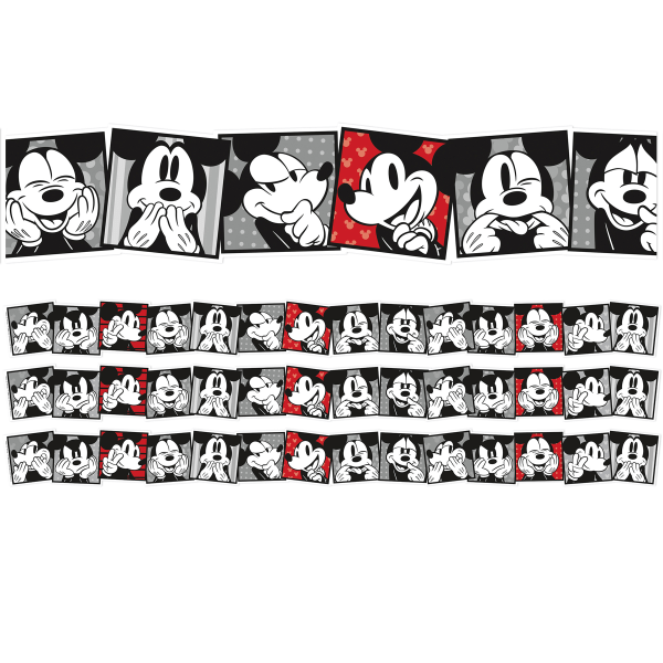 Mickey Mouse Throwback Mickey Selfies Extra Wide Deco Trim, 37 Feet Per Pack, 3 Packs