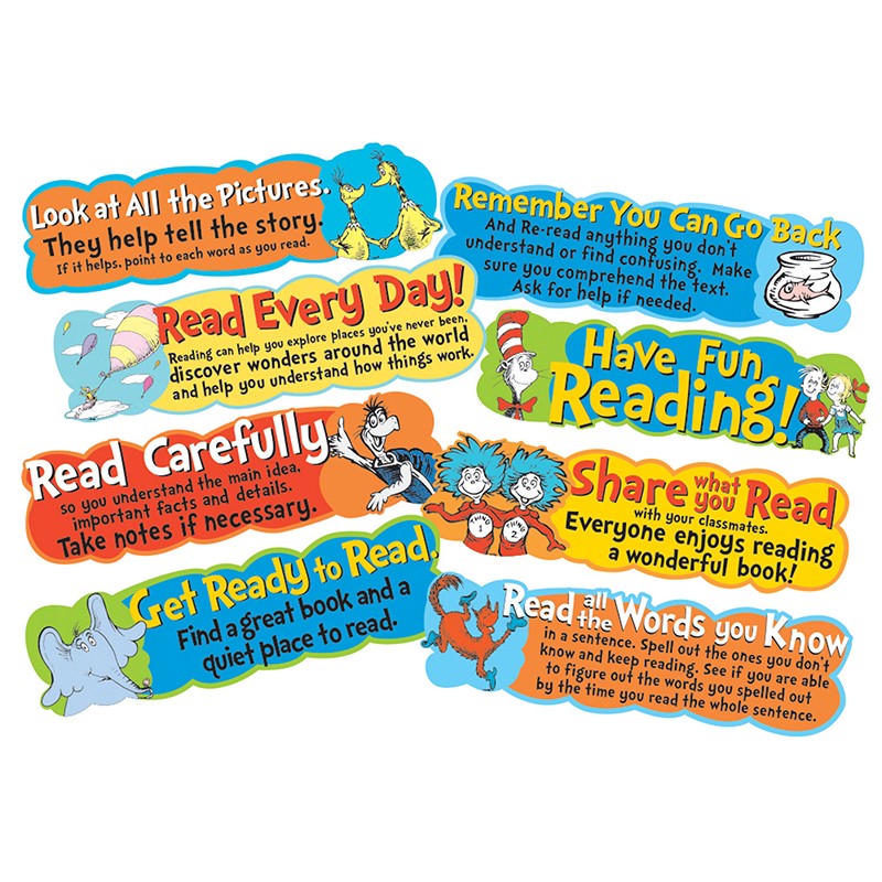 Dr. Seuss Reading Tips Mini Bulletin Board Set