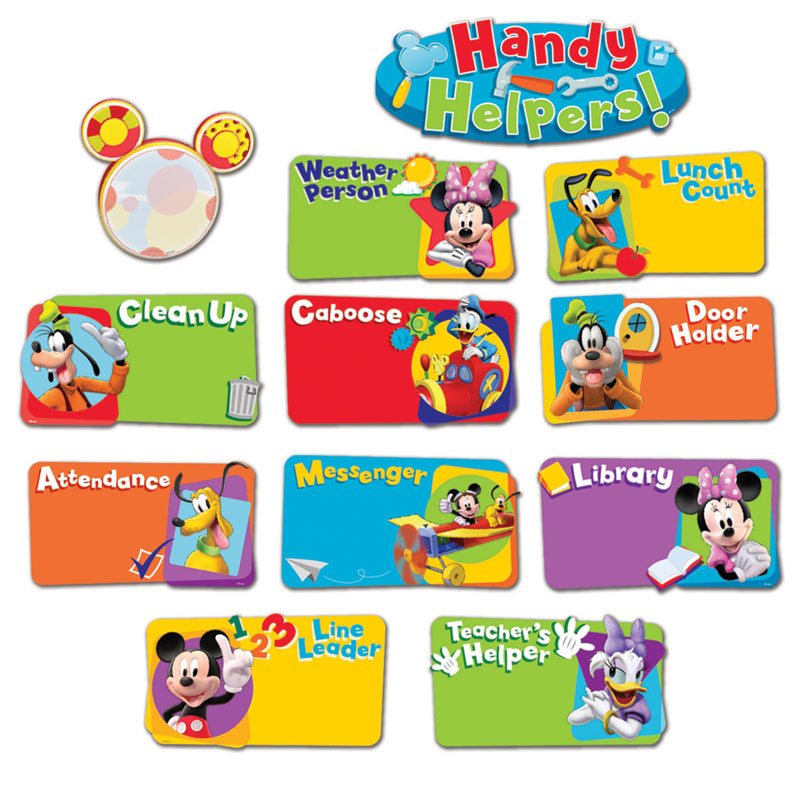 Mickey Mouse Clubhouse Handy Helpers Job Chart Mini Bulletin Board Set