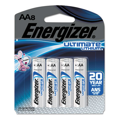 Ultimate Lithium Batteries, AA, 8/Pack
