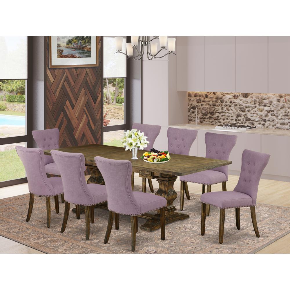 Table Top- Table Pedestal Parson Chairs, LAGA9-77-40