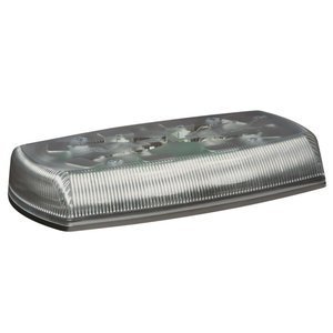 LED MINIBAR: REFLEX, 15IN, 12-24VDC, 18 FLASH PATTERNS, CLEAR DOME, AMBER ILLUMI