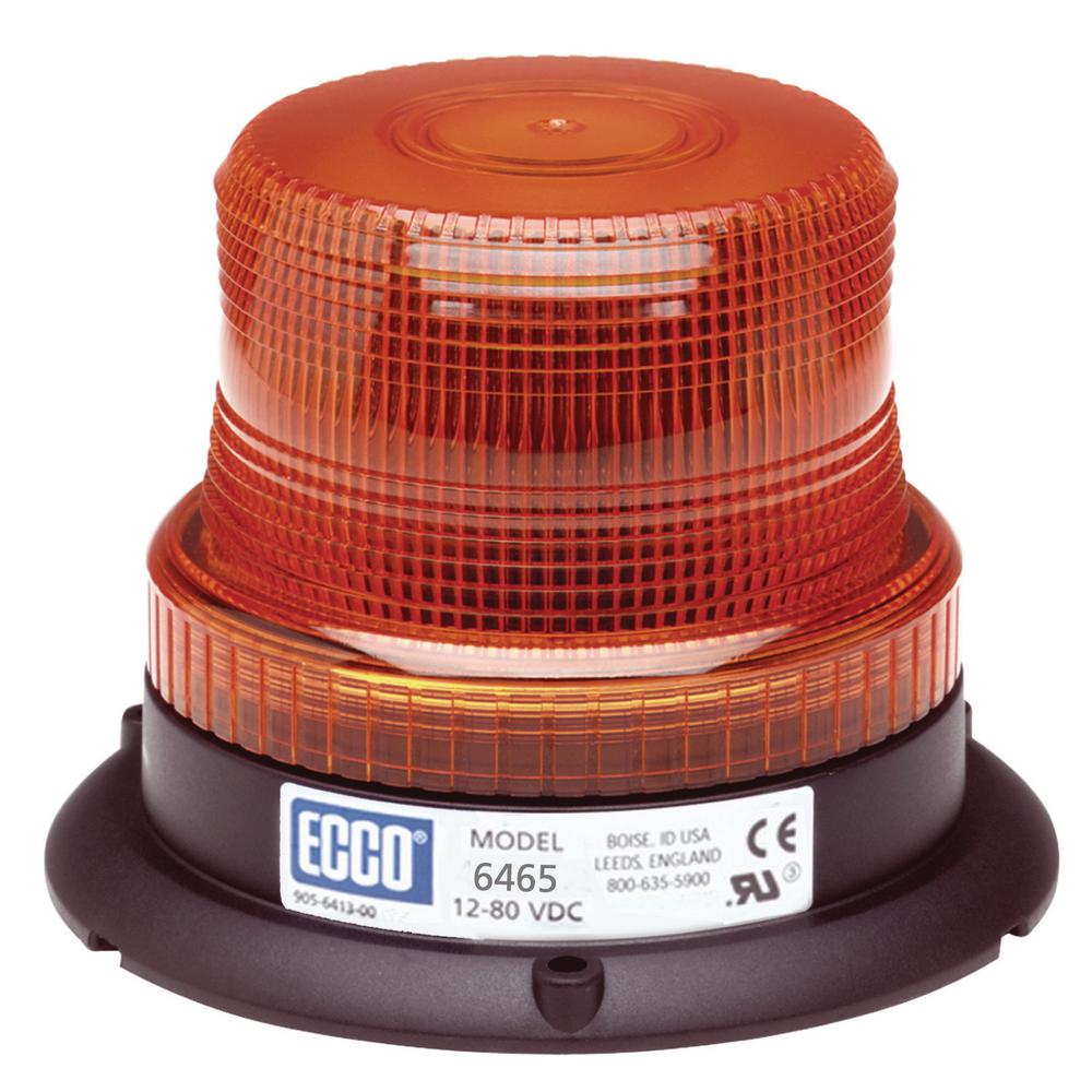 LED BEACON: LOW PROFILE, 12-80VDC, PULSE8 FLASH, AMBER