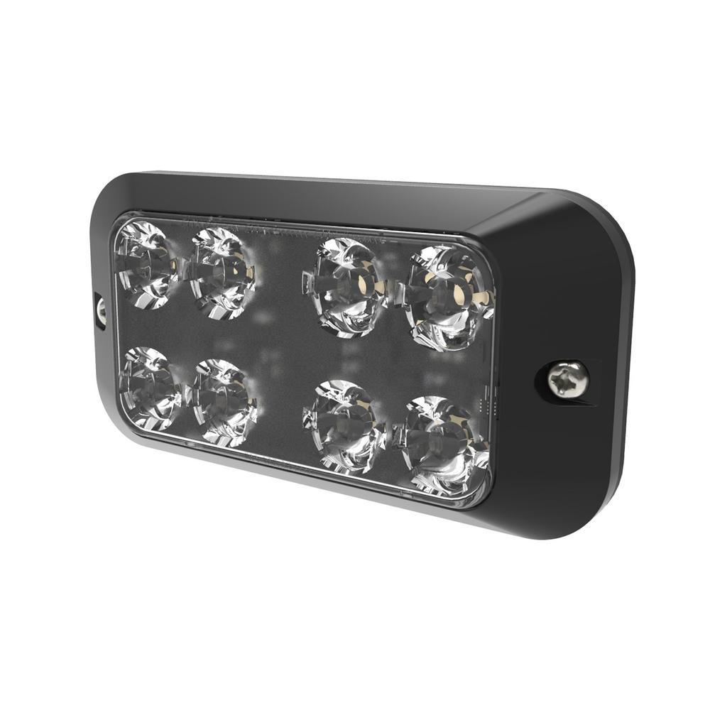 DIRECTIONAL, 8 LED, DOUBLE STACK, SURFACE MOUNT, 12-24V, AMBER