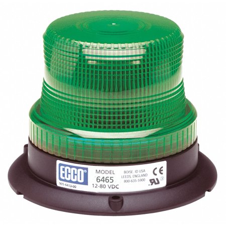 LED BEACON: LOW PROFILE 1280VDC PULSE8 FLASH GREEN