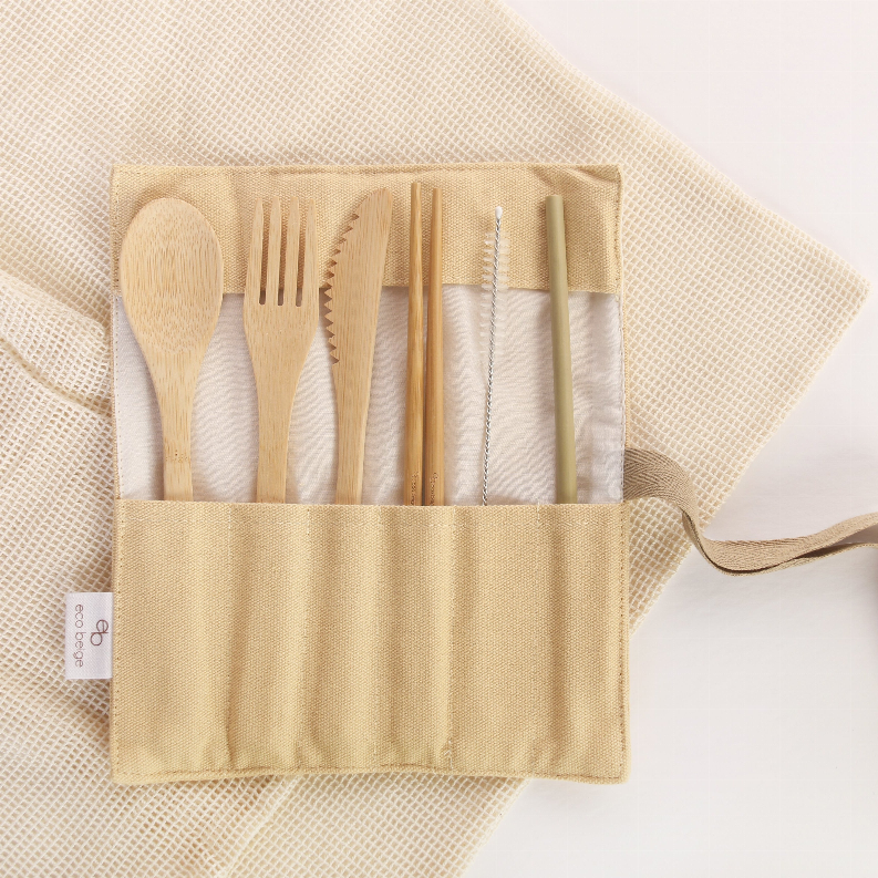 Natural Bamboo Cutlery Set (5 Pieces)