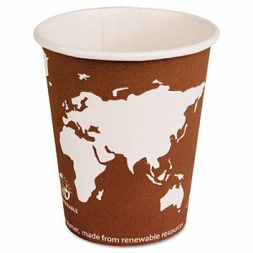 Eco-Products World Art Hot Beverage Cups - 50 / Pack - 10 fl oz - 20 / Carton - Multi - Paper, Resin - Hot Drink