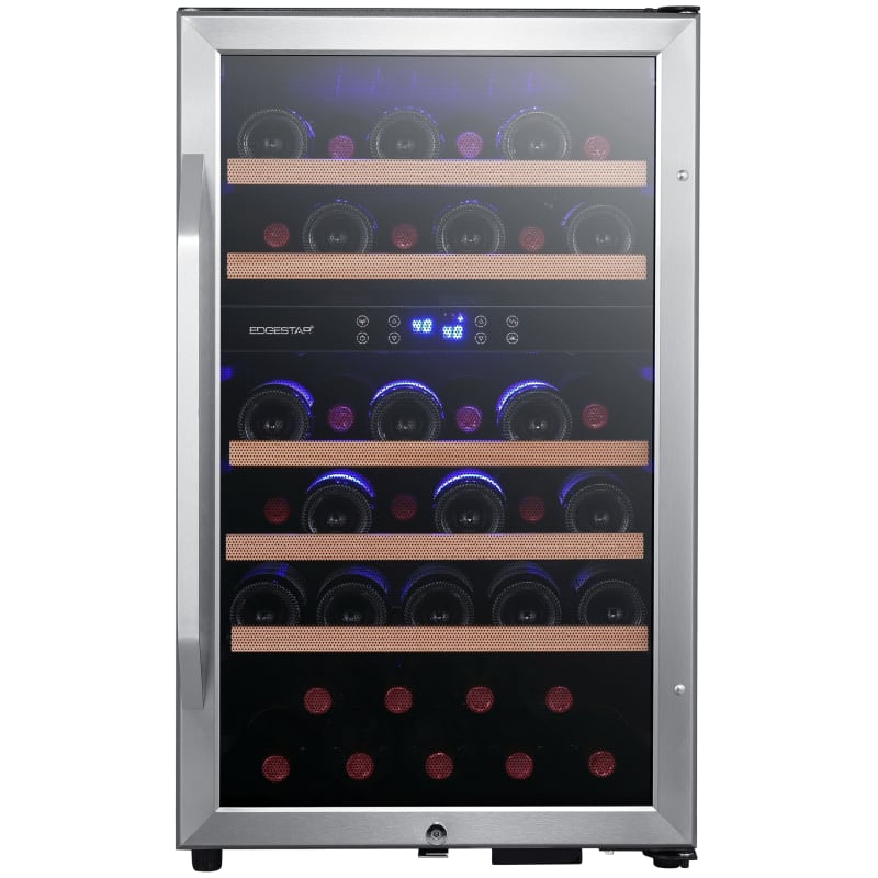 Ccy Free Standing Wine Cooler Black & Stainless Steel