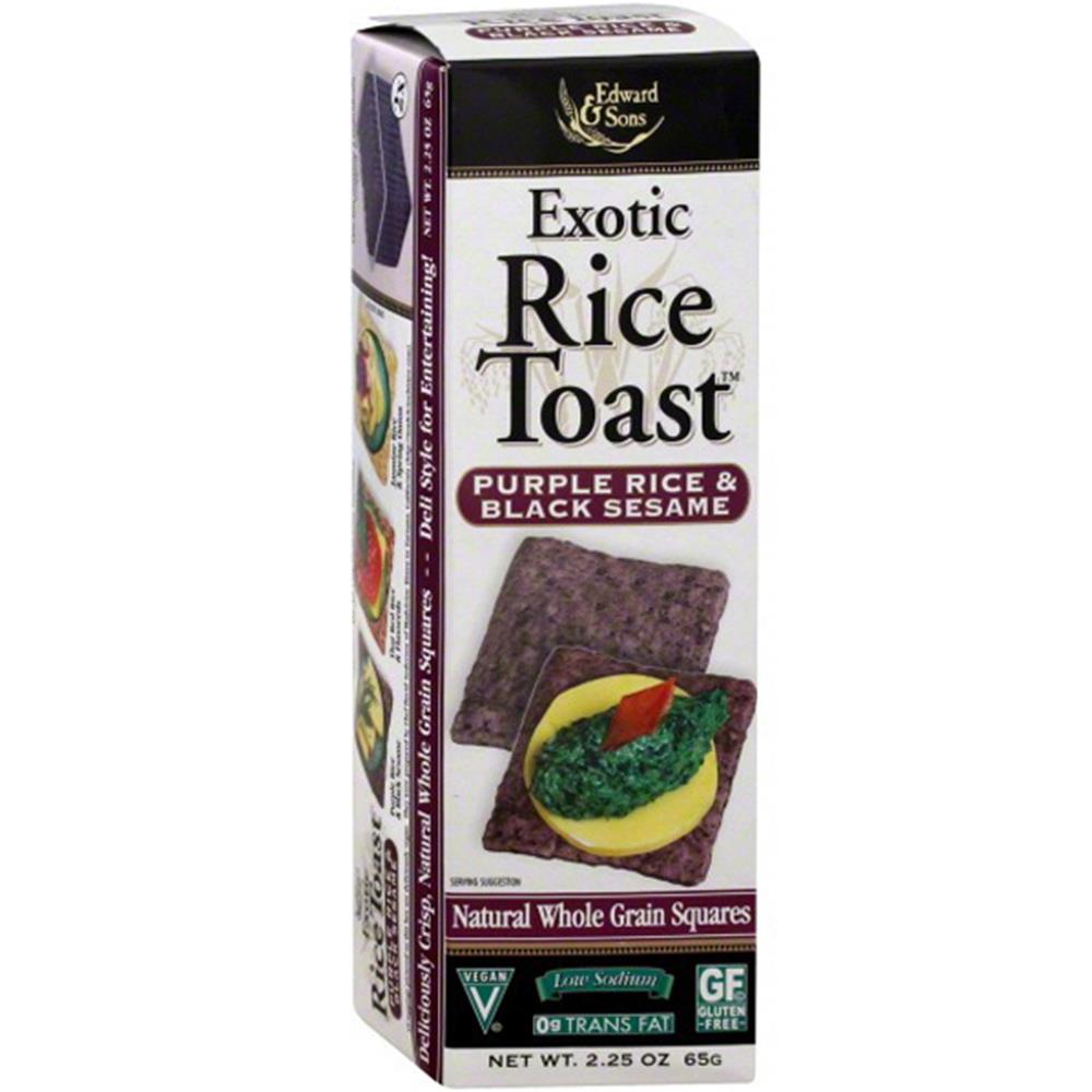 Edward & Sons Black Sesame Brown Rice Toast (12x2.25 Oz)