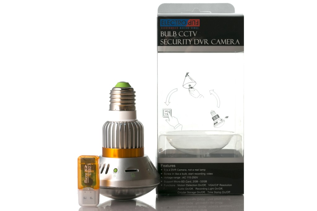 Nightvision Bulb Surveillance Camera for Preventative Security Measure