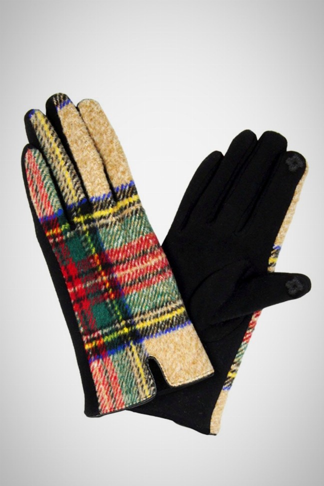 Tartan Plaid Smart Gloves