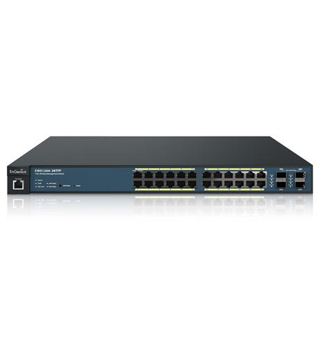 24-Port Managed GbE 410W PoE+ Switch w/4