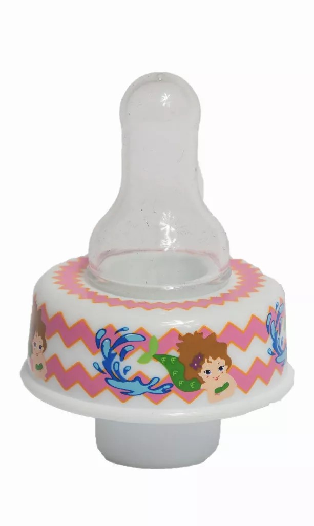 Refresh-A-Baby Universal Bottle Top Adapter, Fits Formula Juice & Water Bottles - MERMAID Nipple Top