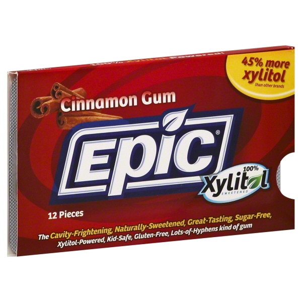 Epic Dental Xylitol Gum Cinn (12x12 CT)