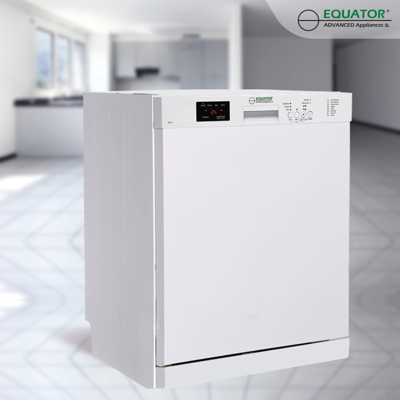 Equator 14 place white Dishwasher Built In Sanitize with 2 Level Wash Rac