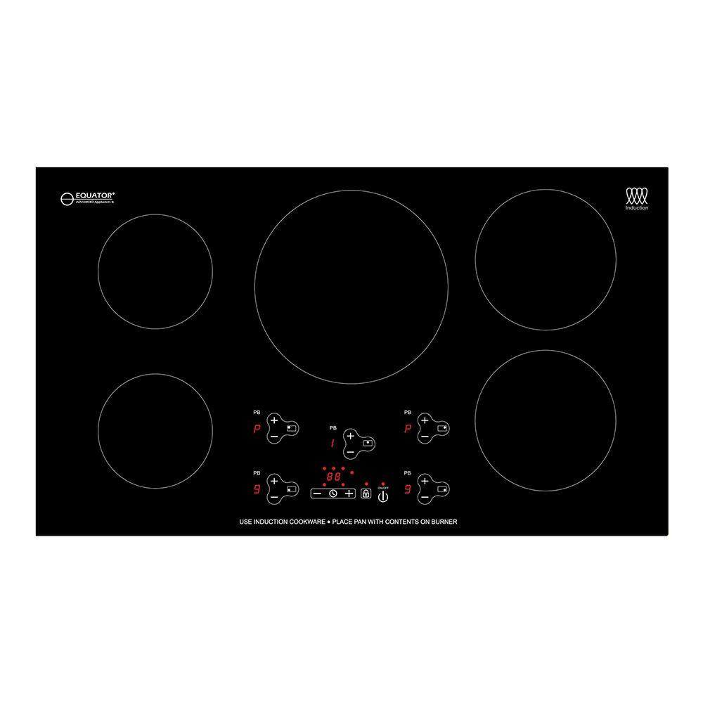 Equator 36 inch Built-in Induction Cooktop 5 Burner