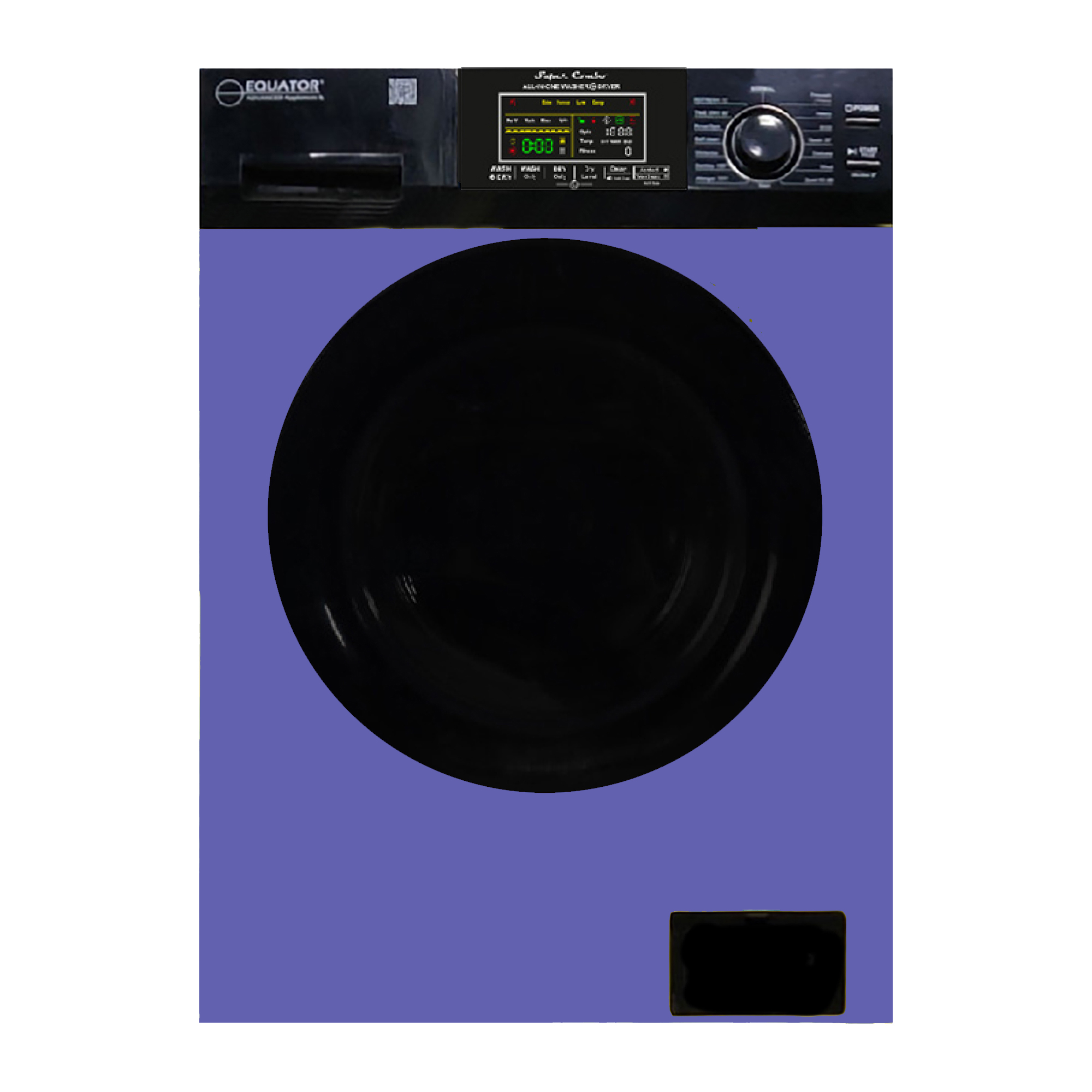 Equator Digital Compact 110V Vented/Ventless 18 lbs Combo Washer Dryer 1400 RPM (Periwinkle/Black)