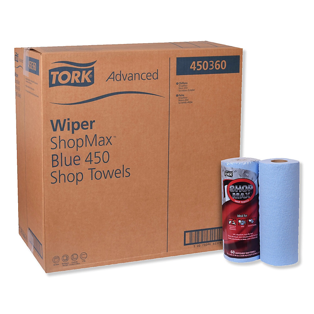 SHOPMAX WIPER ROLL TOWEL 1PLY BLUE SOLD AS SINGLES