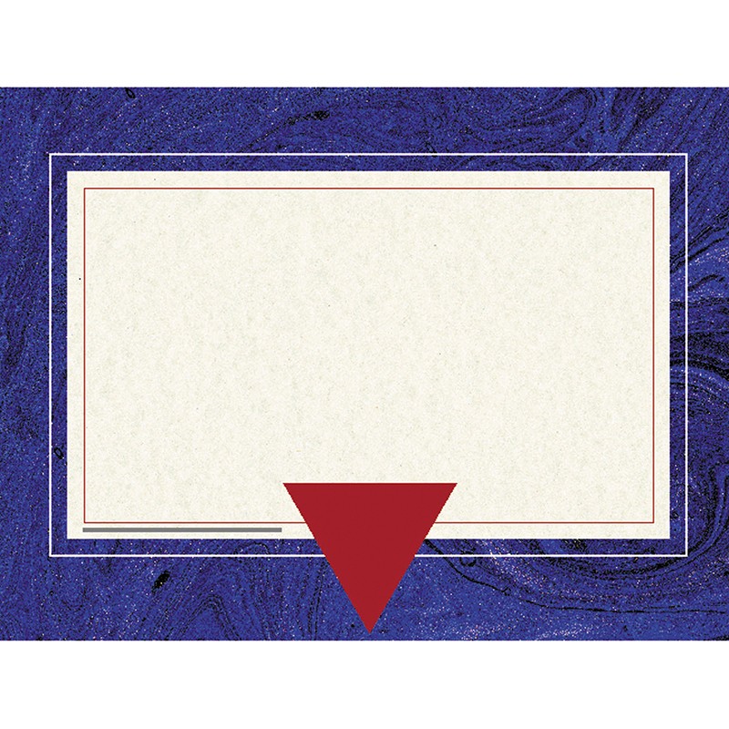 Blue Marble Border Certificate, 8-1/2" x 11", Pack of 50