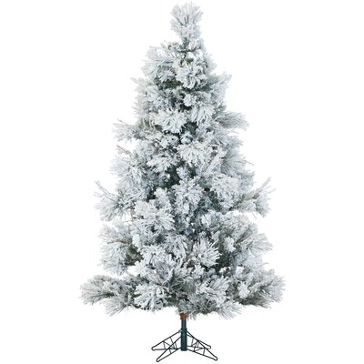 Fraser Hill Farm 6.5' Snowy Pine Tree, 8F MultiLED, EzCnnct, Rmte