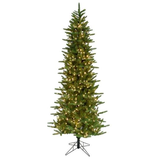 Fraser Hill Farm 7.5' Carmel Pine Christmas Tree - 8F Clr LED Lght, EZ