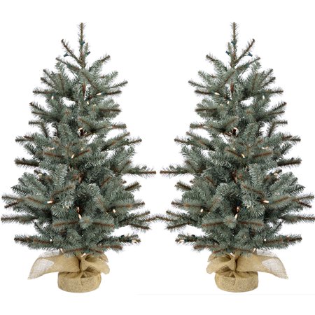 Fraser Hill Farm 4.0' Heritage Pine Tree - Clr LED Lght (SET 2), Plug