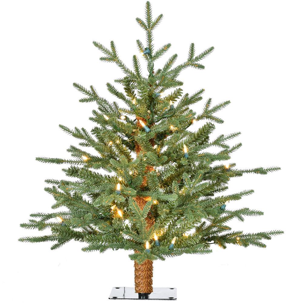 FHF 2' Green Alpine Porch Tree, Warm White LED Lights