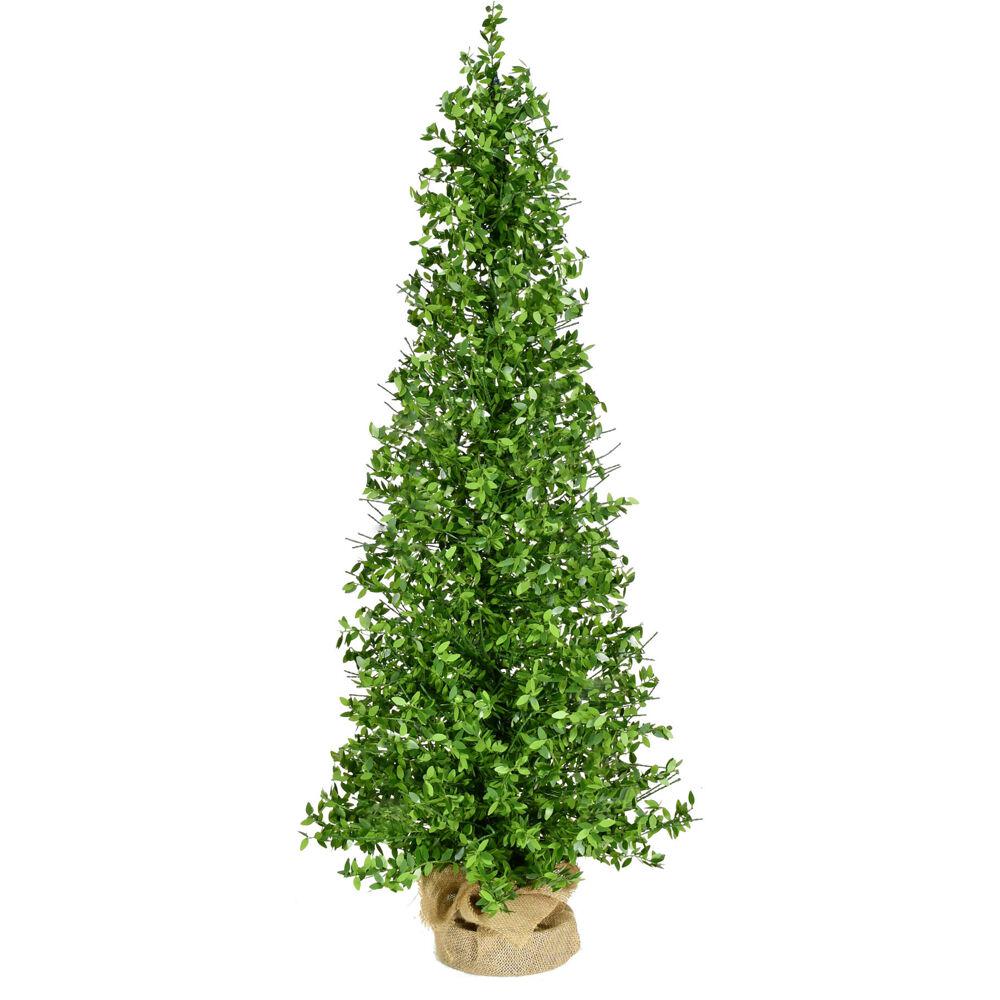 FHF 36" Boxwood Porch Tree in Burlap Bag, No Lights