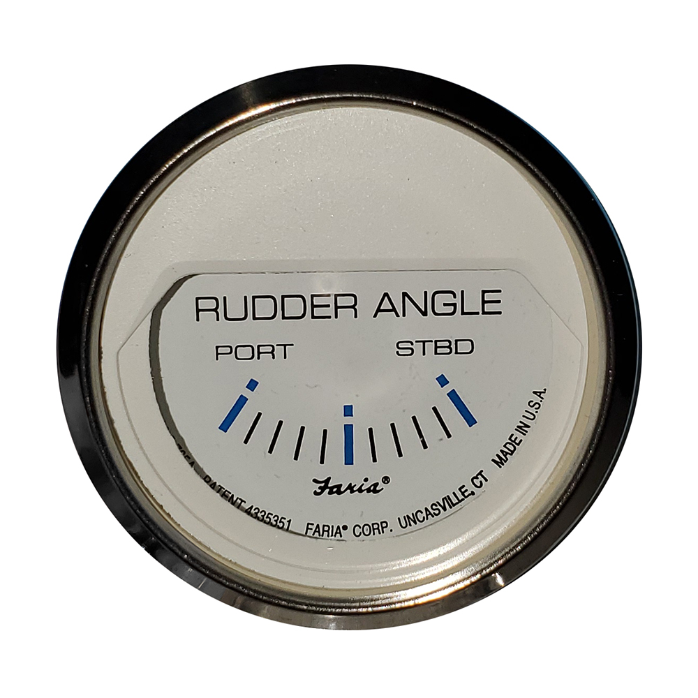 Faria Chesapeake White 2" Rudder Angle Indicator