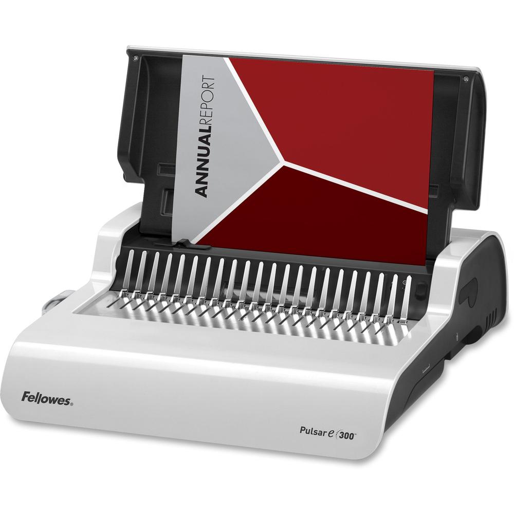 Fellowes Pulsar E 300 Electric Comb Binding Machine w/Starter Kit - CombBind - 300 Sheet(s) Bind - 20 Punch - 5.1" x 16.9