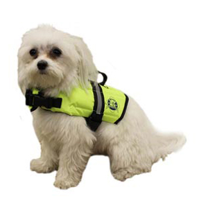 XXS  SAFETY NEON YELLOW NYLON DOG LIFE JACKET