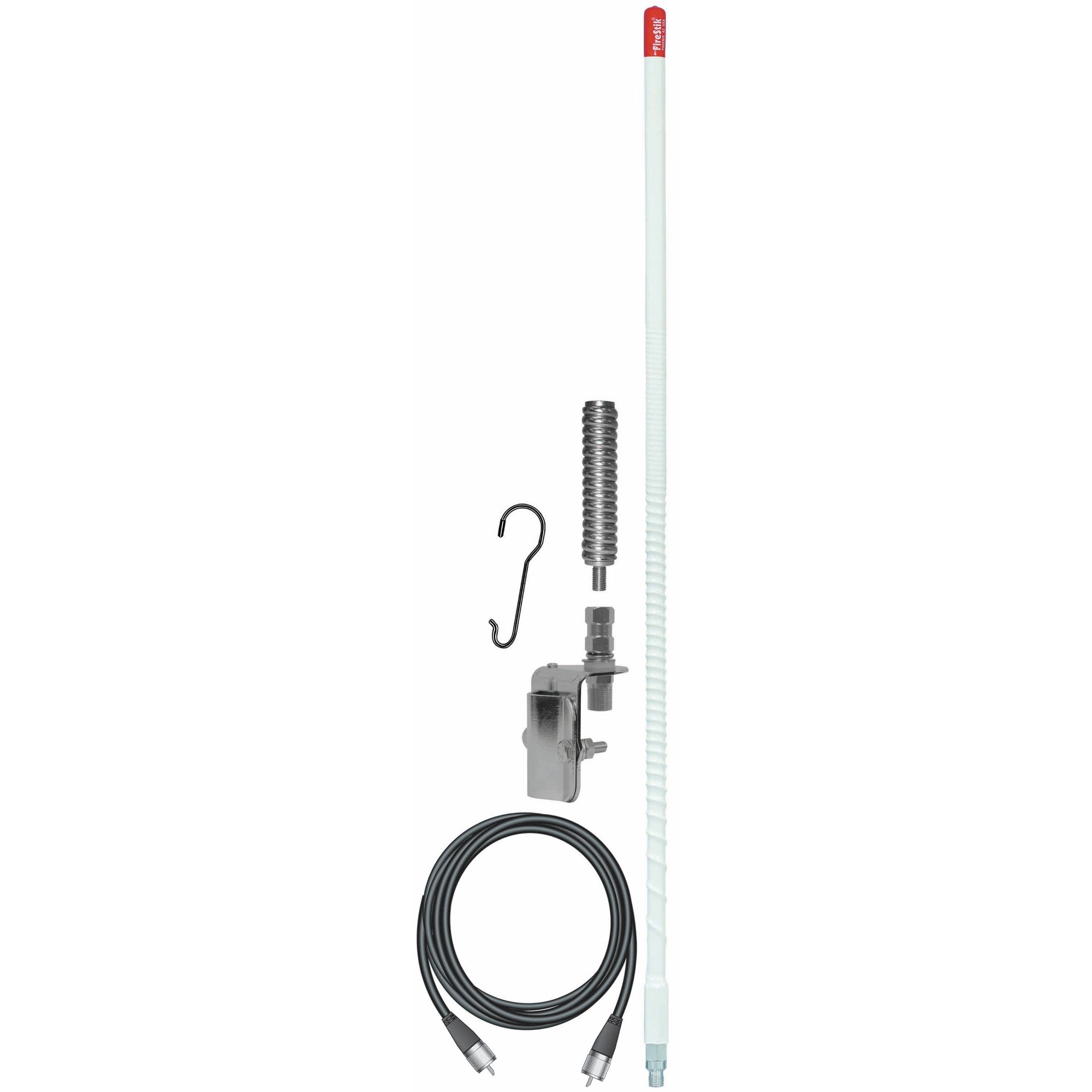 4' Single Mirror Mount Antenna Kit(White