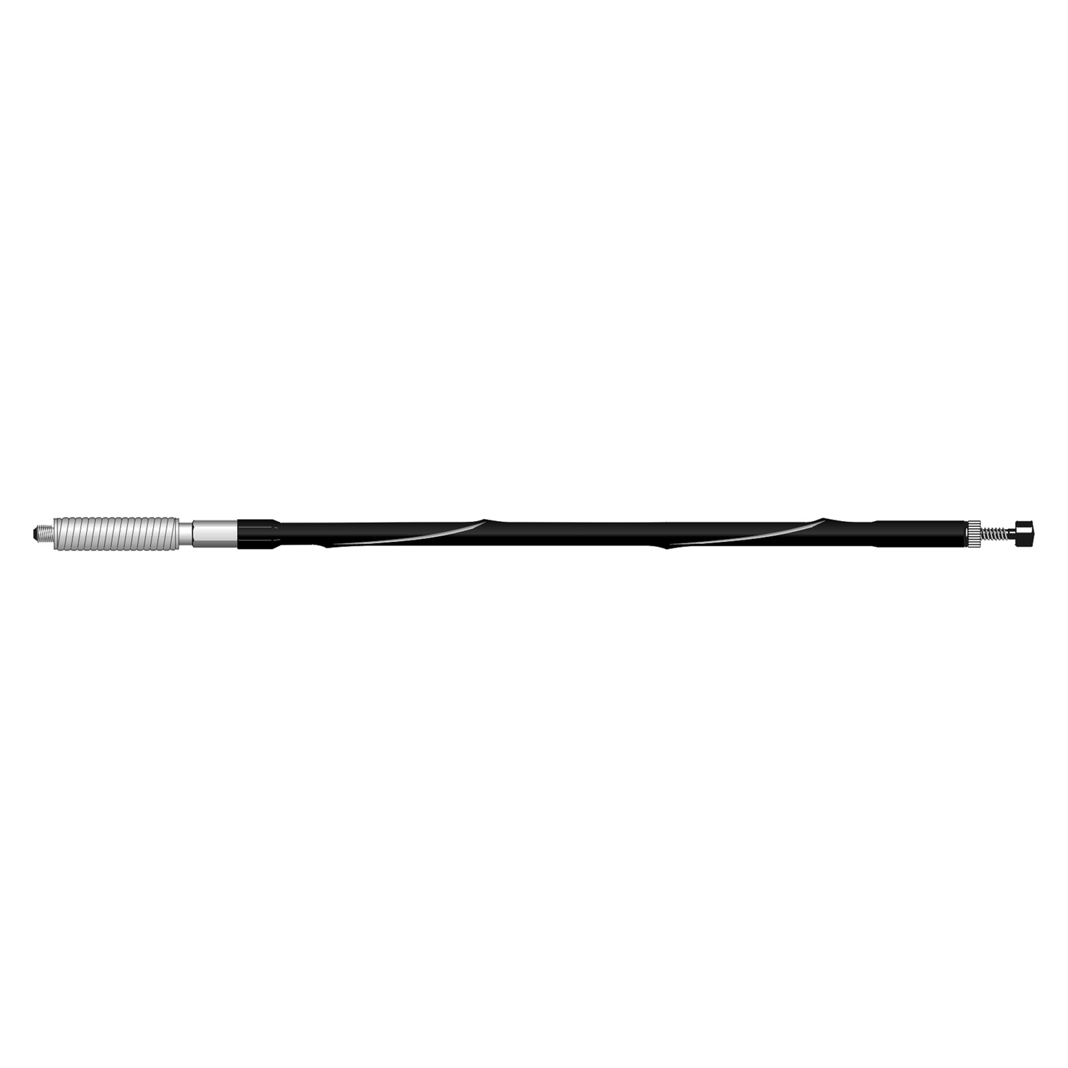 FIRESTIK - 17" 135-168 MHZ TUNEABLE TIP 100 WATT, 1/4 WAVE 2-METER ANTENNA WITH SPRING & 3/8"X24" THREADED BASE IN BLACK