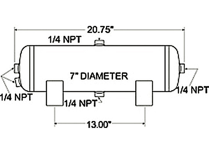 AIR TANK 3 GAL 5 PORTS