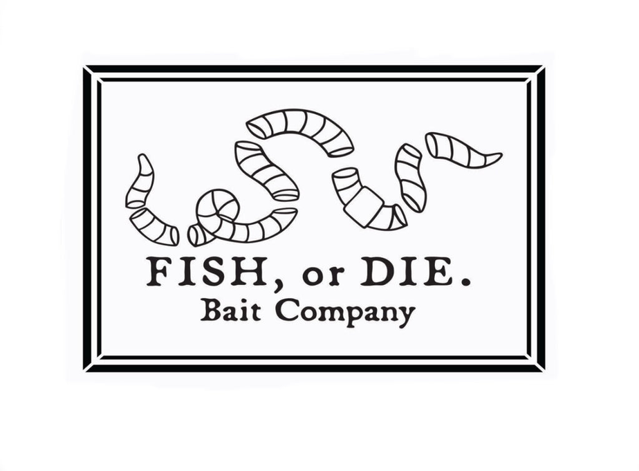 Fish, or Die. Sticker 4 x 2.7  Lehigh Valley Creeks