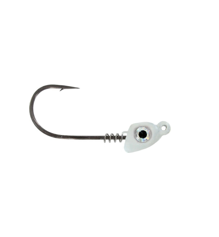 Impact Spring Jig Head (Mustad) 1/8 oz - 3/0 White