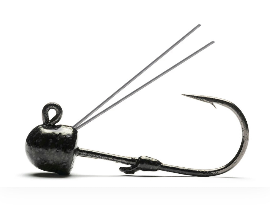 Weedless Grip-Pin Jig Head (Mustad) 3/16 oz - 2/0 Black