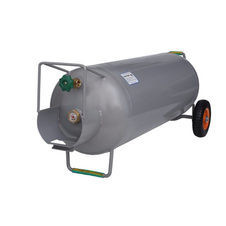 100LB HORIZONTAL & VERTICAL PROPANE CYLINDER W/POL W/WHEELS