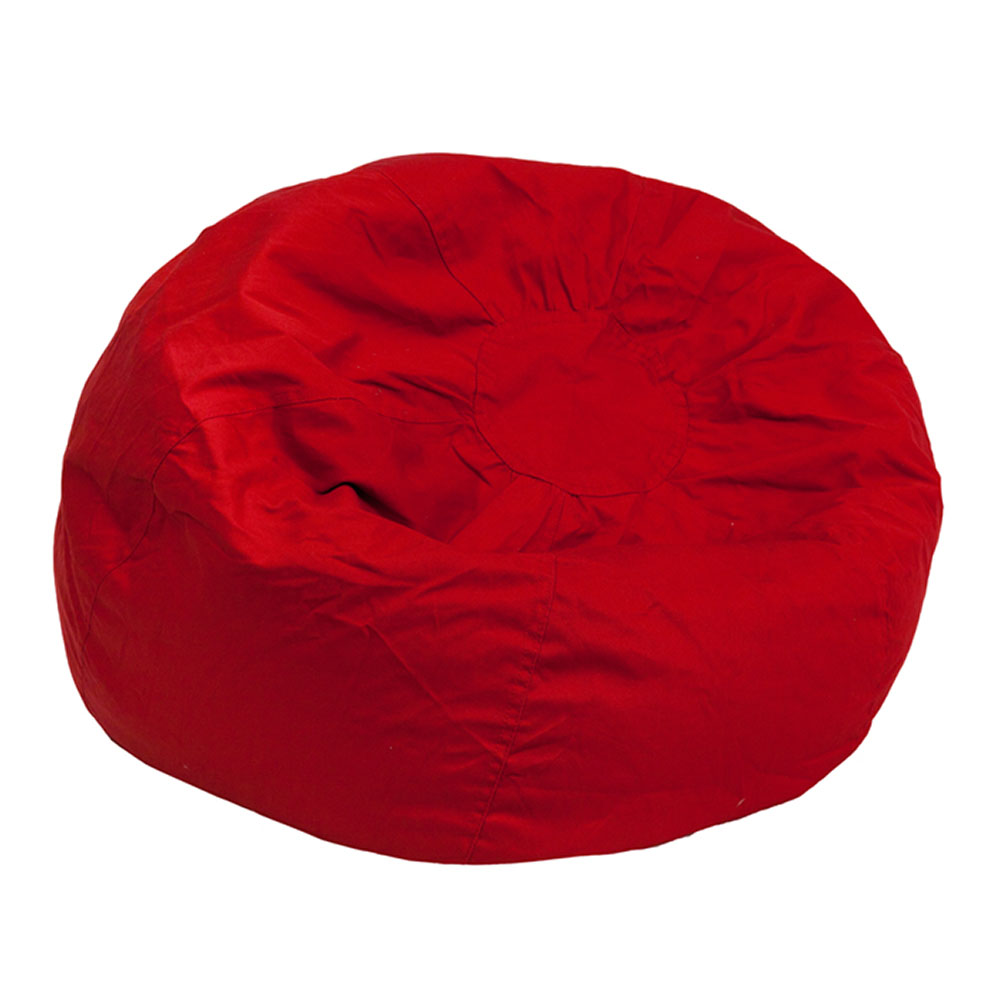 Small Solid Red Bean Bag Chair for Kids and Teens