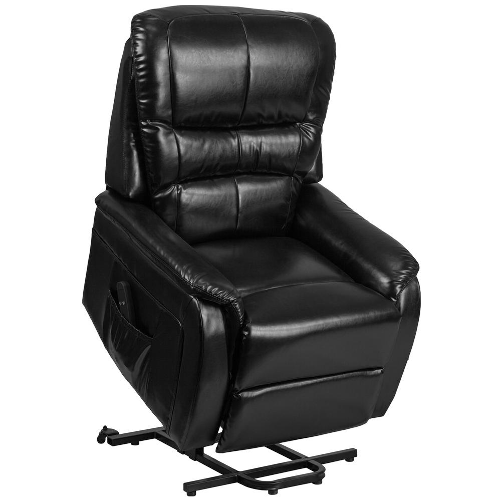 HERCULES Series Black LeatherSoft Remote Powered Lift Recliner