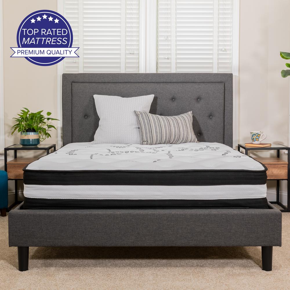 Capri Comfortable Sleep 12 Inch Foam and Pocket Spring Mattress, Queen Mattress in a Box