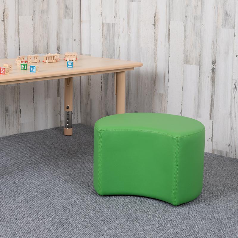 Soft Seating Collaborative Moon for Classrooms and Daycares - 12" Seat Height (Green)