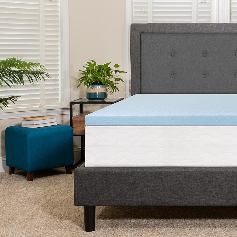 Capri Comfortable Sleep 2 inch Cool Gel Memory Foam Mattress Topper - King