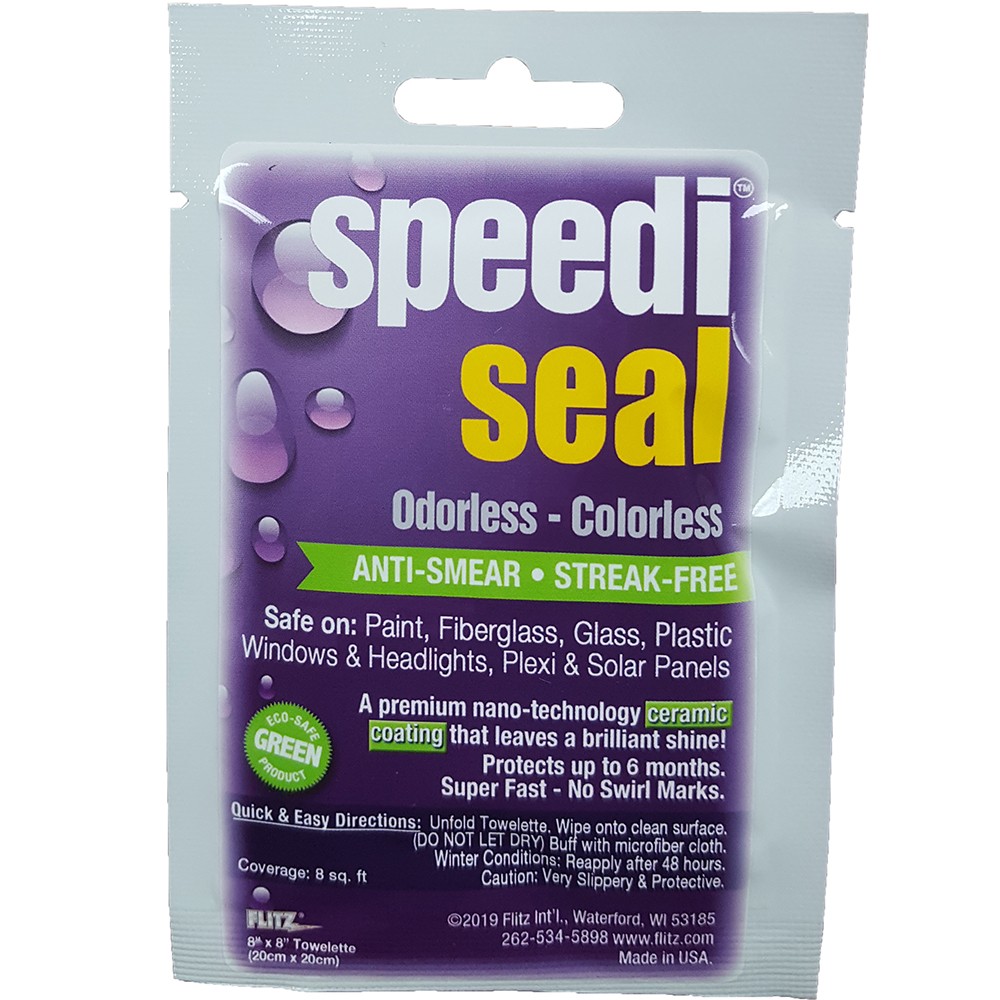 Flitz Speedi Seal 8" x 8" Towelette Packet