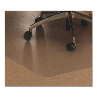 Cleartex Ultimat Rectangular Chair Mat, Polycarbonate, For Low & Medium Pile Carpets (up to 1/2"), Size 48" x 60"